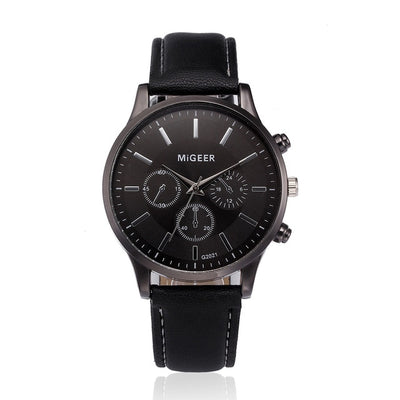 Relogio Retro Design Leather Band
