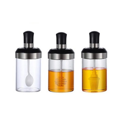 Glass Integrated Spice Bottles